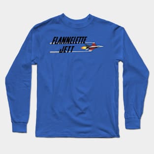 Flannelette Jett Logo (Black) Long Sleeve T-Shirt